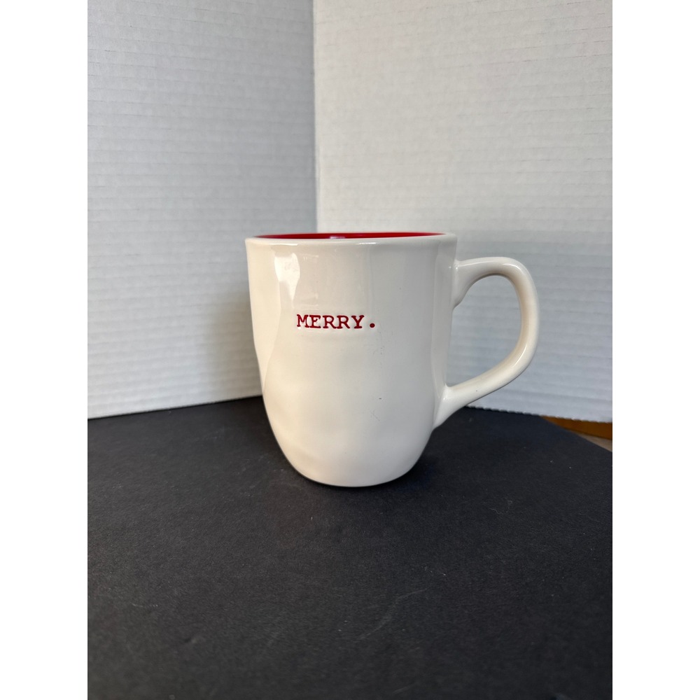 Rae Dunn MERRY Coffee Mug Red Interior Artisan Collection by Magenta Christmas